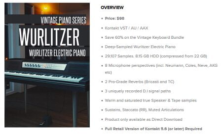 8dio Studio Vintage Series Wurlitzer Electric Piano (KONTAKT)