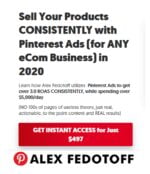Alex Fedotoff Pinterest Ads Blueprint 2020