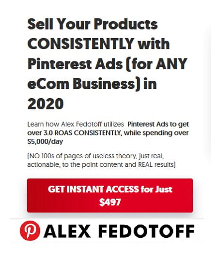 Alex Fedotoff Pinterest Ads Blueprint 2020