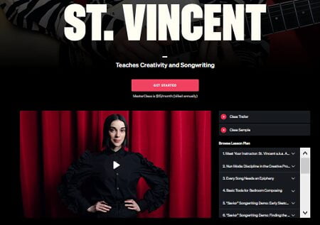 MasterClass : St. Vincent Teaches Creativity & Songwriting