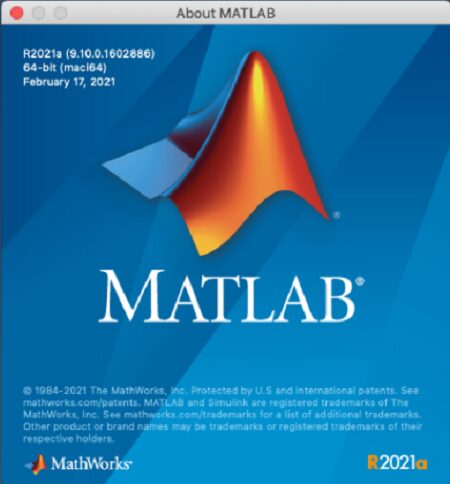 Mathworks Matlab 2021a 9.10.0 build 1602886 (Mac OS X)