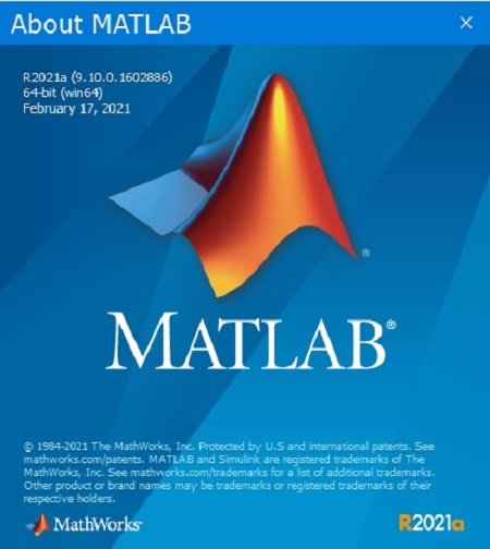 Mathworks Matlab 2021a 9.10.0 build 1602886 (Windows x64)