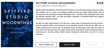 Spitfire Audio Spitfire Studio Woodwinds Professional KONTAKT