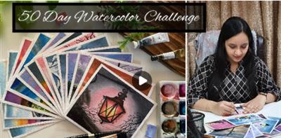 50 Day Watercolor Challenge - A Way to develop your Watercolor Skills and Develop a Daily Habit
