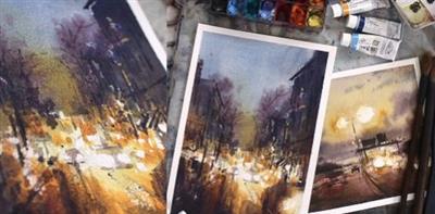Painting Cityscapes in Watercolor From Conception to Final Painting in Simple Steps