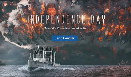 Independence Day - Movie VFX Production Procedure by Using Houdini