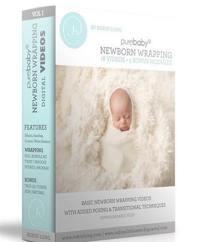 Newborn Wrapping and Posing Photography Digital Videos