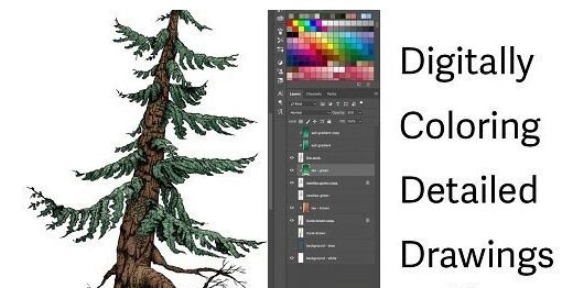 Skillshare. - Digitally Coloring Detailed Illustrations: From Sketch to Print or Web
