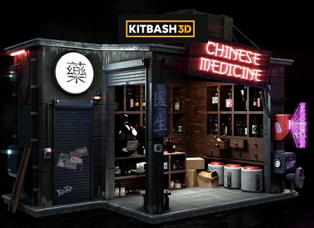 Kitbash3D  Props Cyber Streets