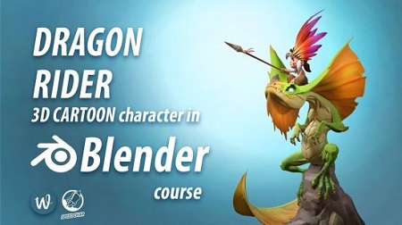 Wingfox - Dragon Rider-3D Cartoon Character Creation Course in Blender