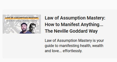 Joshua Tongol - Neville Goddard - Law Of Assumption MASTERY - Course