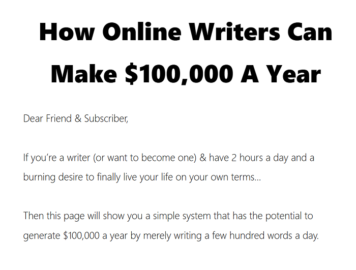 Matt Giaro – The 100k Online Writing System Download