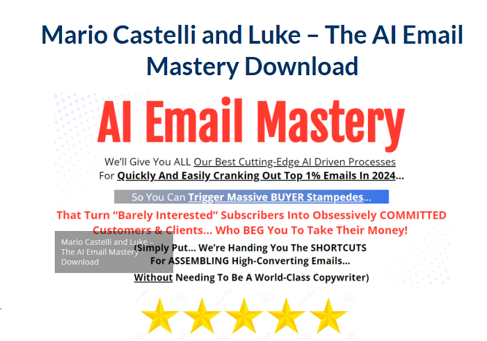 Mario Castelli and Luke – The AI Email Mastery Download 2024