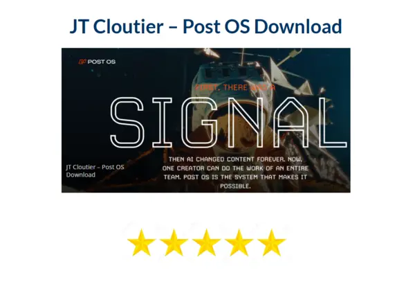 JT Cloutier – Post OS Download