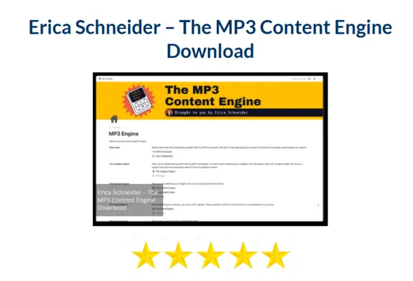 Erica Schneider – The MP3 Content Engine Download