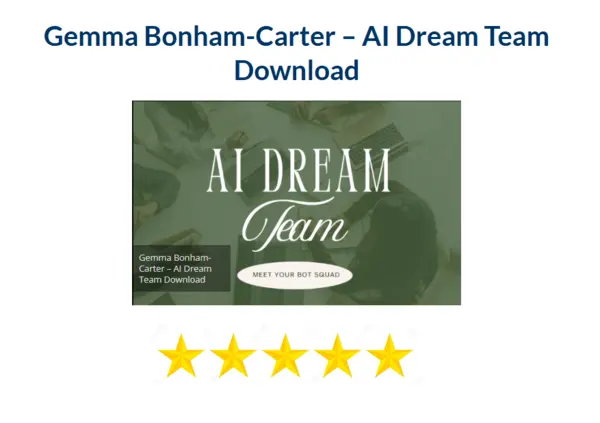 Gemma Bonham– Carter – AI Dream Team Download