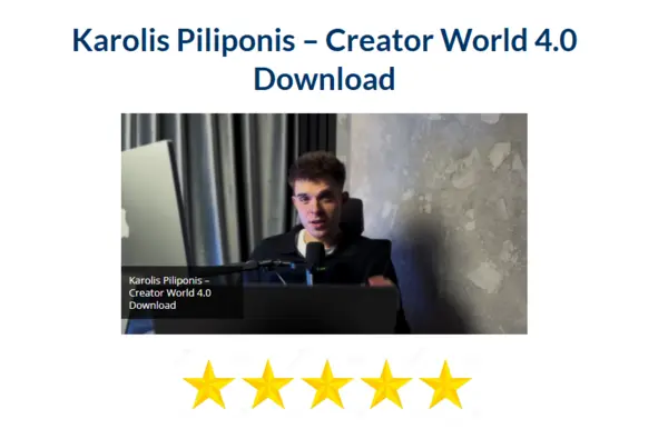 Karolis Piliponis – Creator World 4.0 Download