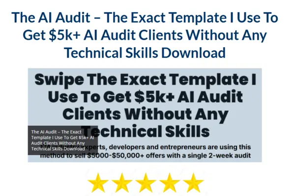 The AI Audit – The Exact Template I Use To Get $5k+ AI Audit Clients Without Any Technical Skills