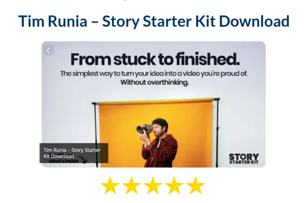 Tim Runia – Story Starter Kit Download