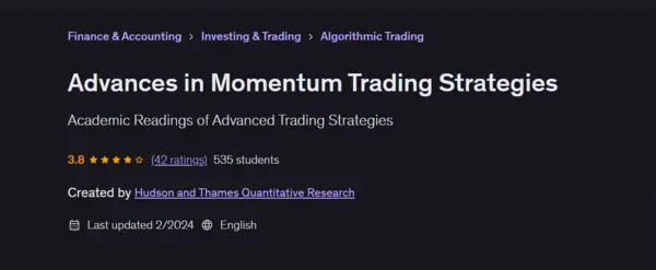 Advances in Momentum Trading Strategies Download | Udemy