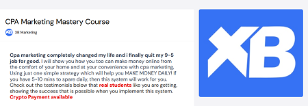 XB Marketing – CPA Marketing Mastery Course